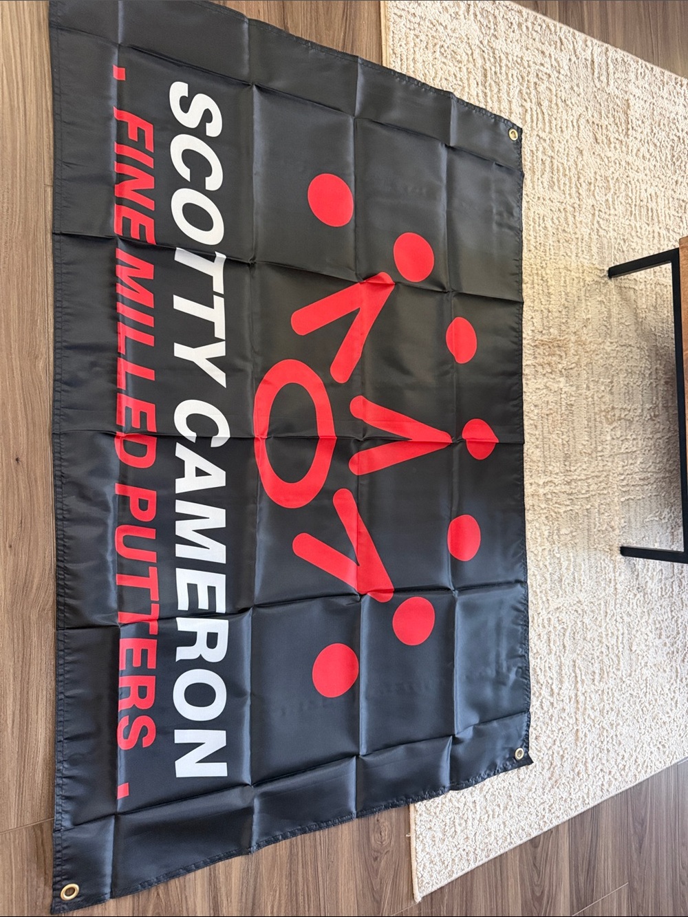 Scotty Cameron Black and Red Logo Tapestry Wall Banner